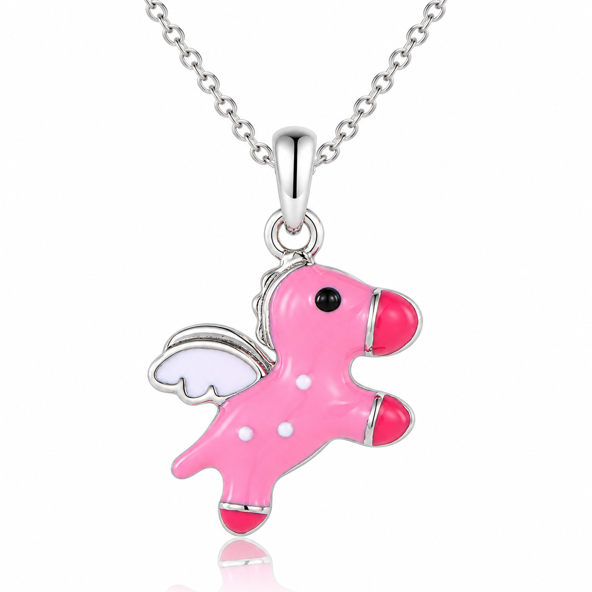 Collana con pegaso rosa