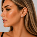 925 Silver Pink Butterfly Studs - NAFALUXE