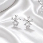 925 sterling silver AAA cubic zirconia Stud Earring - NAFALUXE