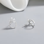 925 Sterling Silver Circle Drop Earrings with Starburst AAA Cubic Zirconia Design - NAFALUXE