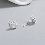 925 Sterling Silver Clear Round Stud Earrings | AAA Cubic Zirconia | Hypoallergenic Jewelry for Women - NAFALUXE
