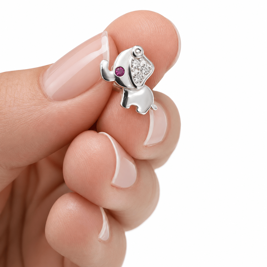 925 Sterling Silver Elephant Stud Earrings - NAFALUXE