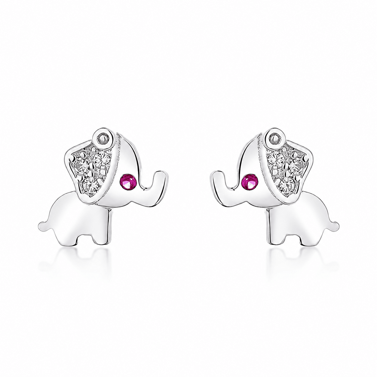 925 Sterling Silver Elephant Stud Earrings - NAFALUXE
