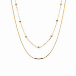 925 Sterling Silver Layered Gold Necklace - NAFALUXE
