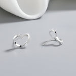 925 Sterling Silver Open Heart Stud Earrings with AAA Cubic Zirconia Accents - NAFALUXE