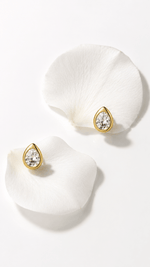 925 Sterling Silver Stud Earrings with Round Zircon Stone – Minimal Luxury Design - NAFALUXE