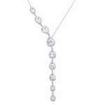 925 Sterling Silver Teardrop Dangle Necklace - NAFALUXE