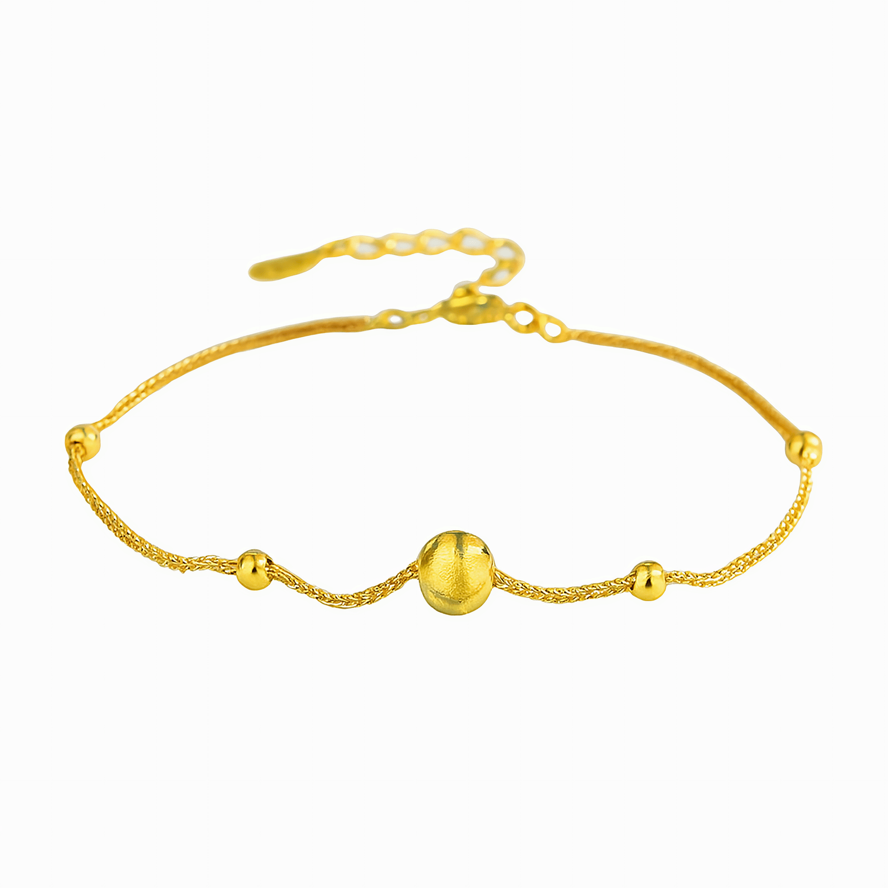 Adjustable Beaded Chain Bracelet - NAFALUXE