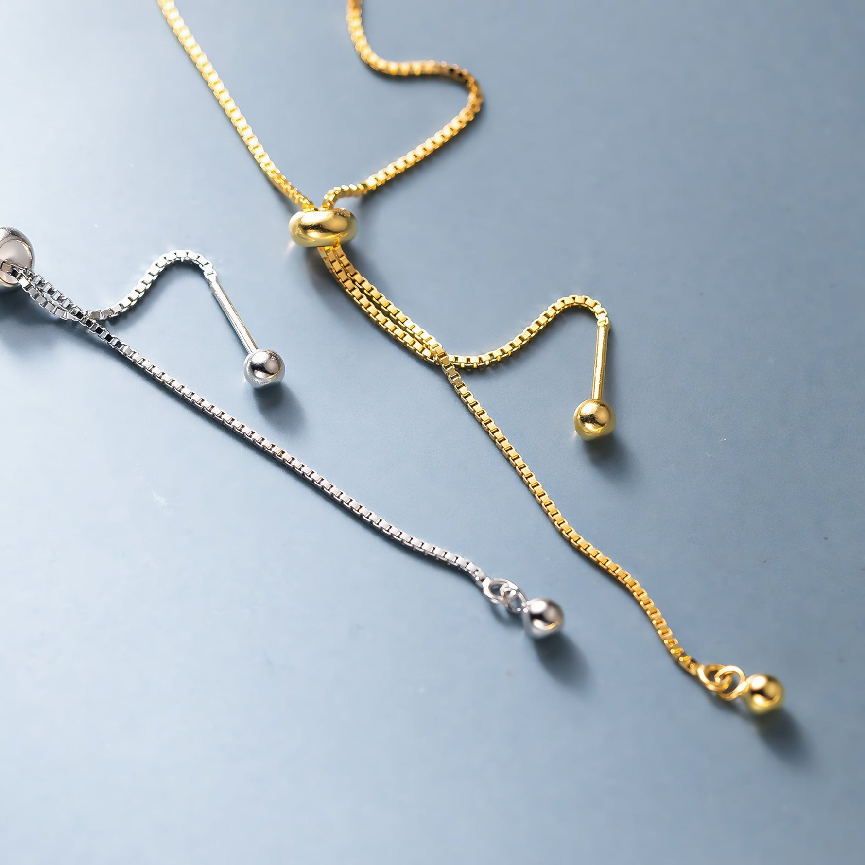 Adjustable Box Chain Bracelet – 925 Sterling Silver - NAFALUXE