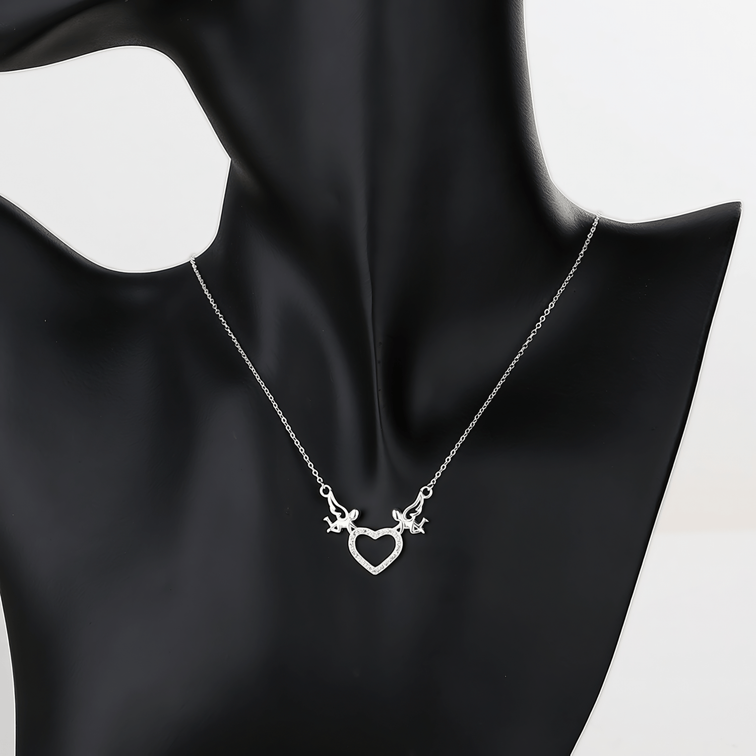 Angel Heart Necklace – 925 Silver - NAFALUXE