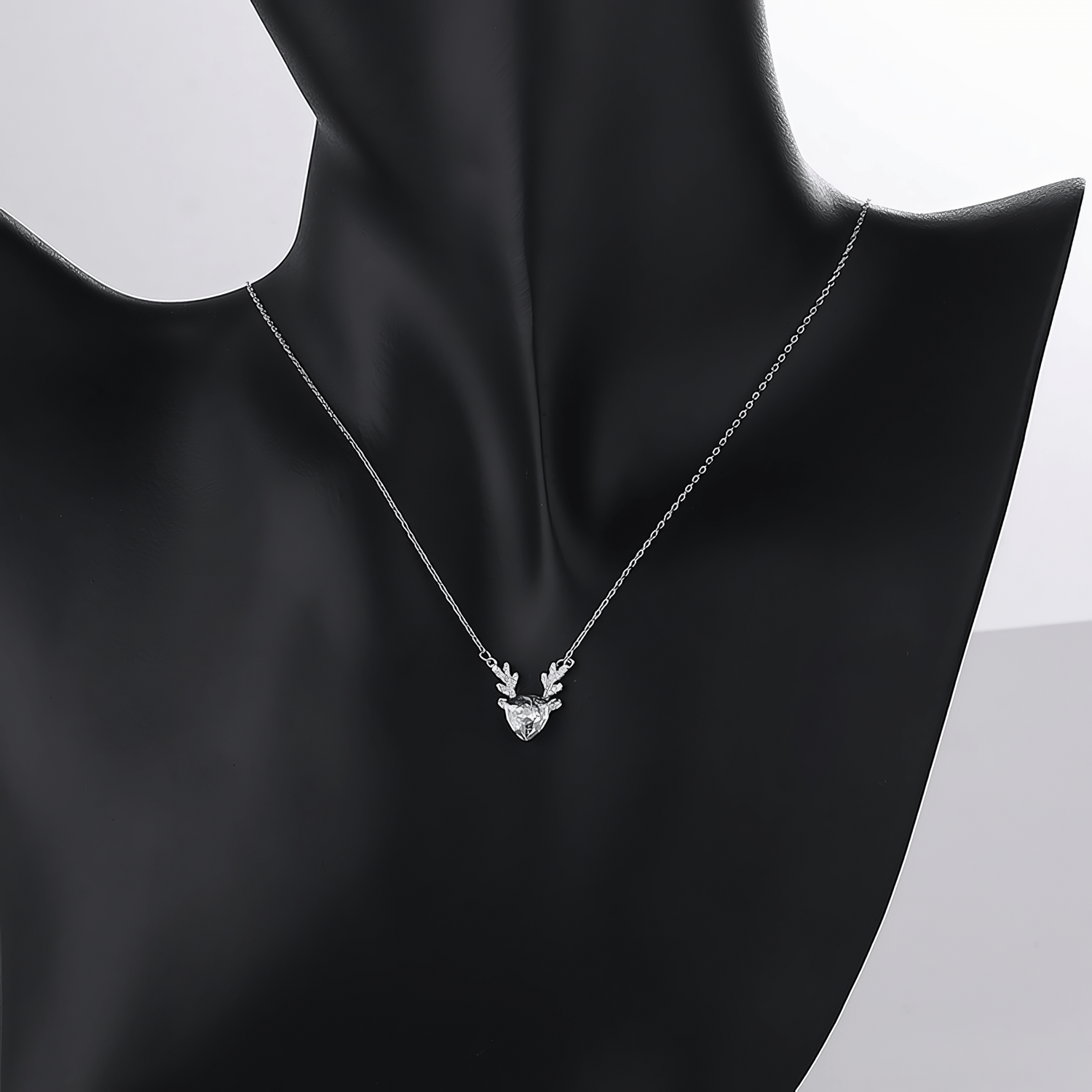 Antler Blue Gem Necklace – 925 Silver - NAFALUXE