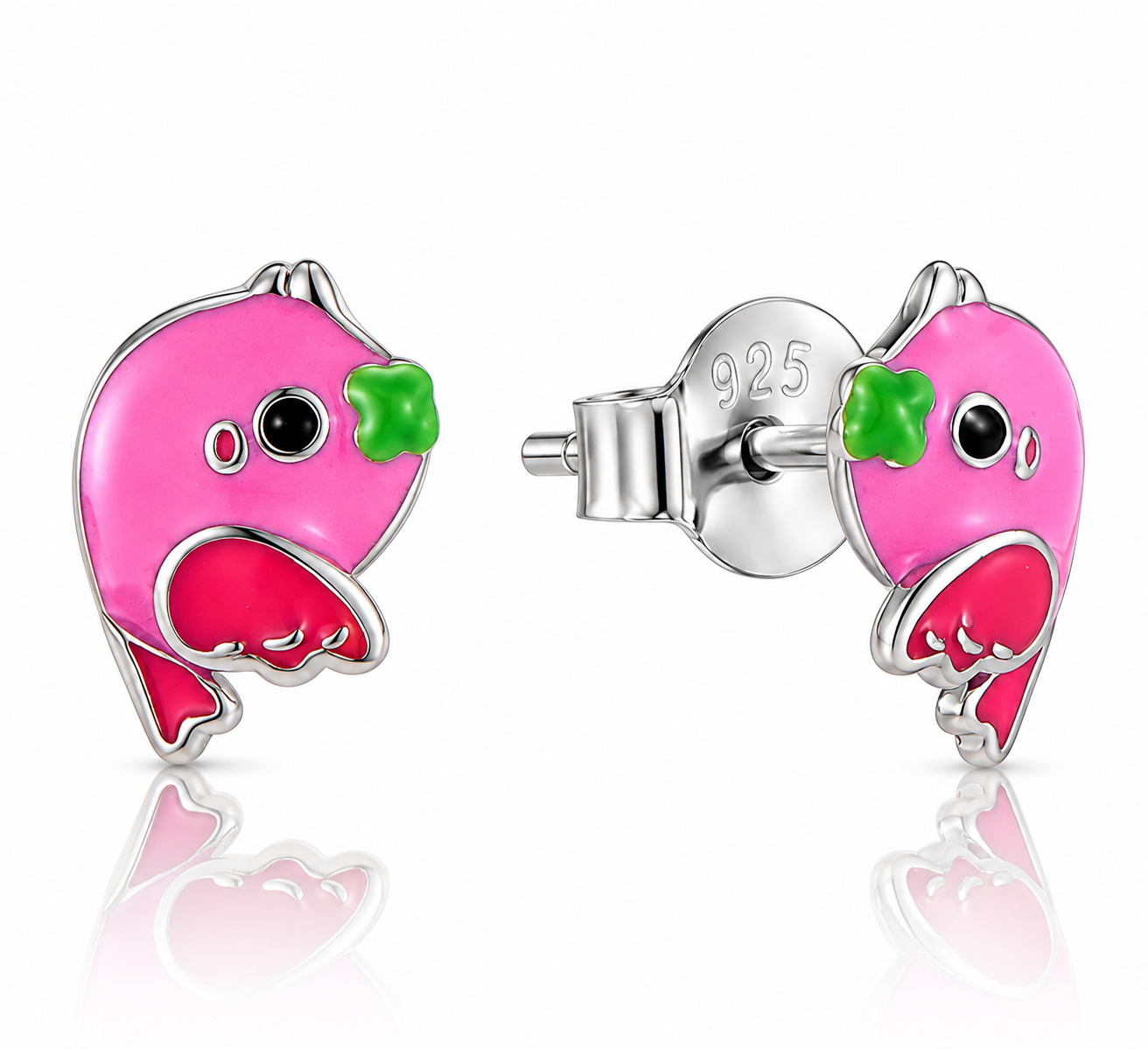 Pink Flamingo Stud Earrings