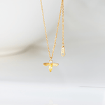 Bee Pendant Necklace in Gold - Plated Sterling Silver with Crystal Accent - NAFALUXE