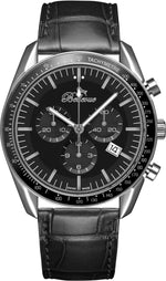 Bellevue Chronograph 43mm Black Men's Watch – Ronda Quartz - NAFALUXE