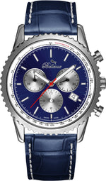 Bellevue Chronograph 43mm Blue Men's Watch – Ronda Quartz - NAFALUXE