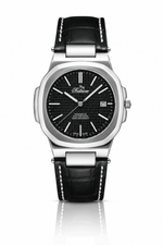 Bellevue Men’s Black Watch 43mm – Ronda Quartz with Date | Black PU Leather Strap - NAFALUXE