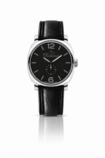 Bellevue Men’s Black Watch 44mm – Ronda Quartz | Black PU Leather Strap - NAFALUXE