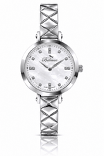 Bellevue Swiss Made Women’s Silver Watch 32mm – Elegant Crystal Dial | Ronda Quartz - NAFALUXE