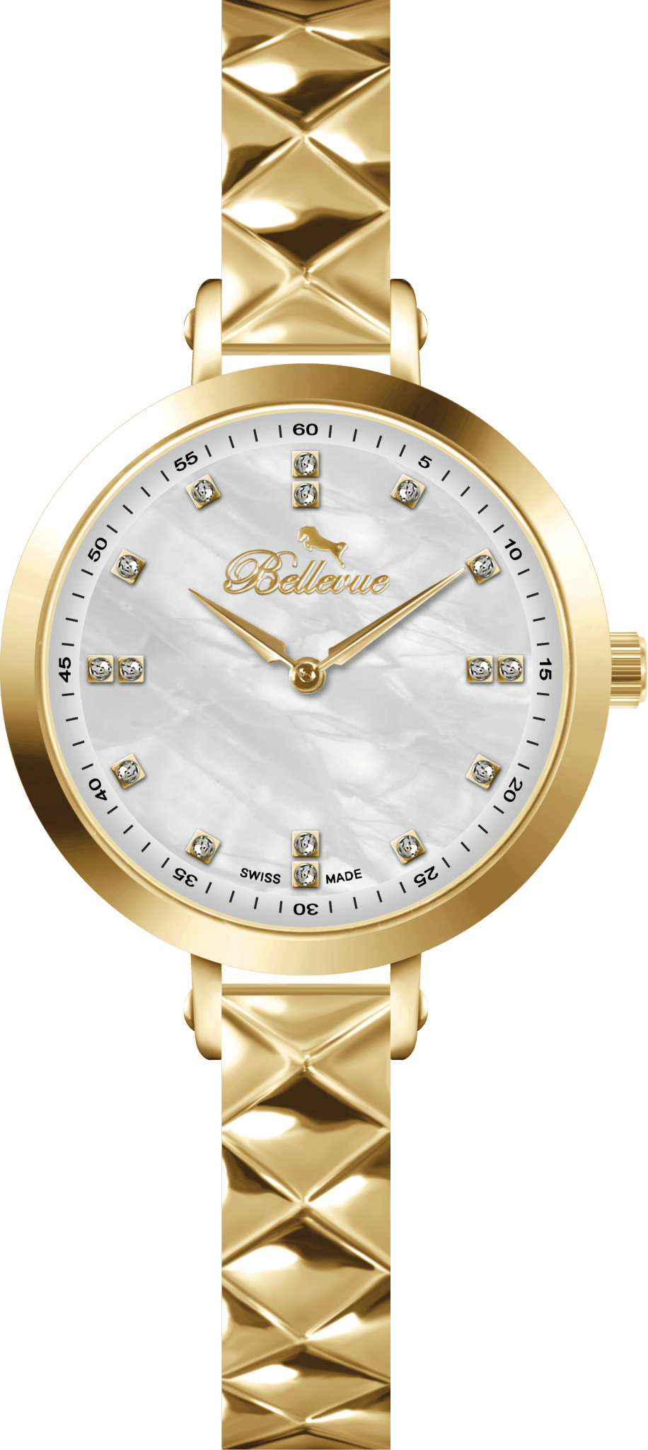 Bellevue Swiss Made Women’s Watch 32mm – Rose Gold & Silver | Ronda Quartz - NAFALUXE