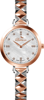 Bellevue Swiss Made Women’s Watch 32mm – Rose Gold & Silver | Ronda Quartz - NAFALUXE