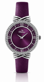 Bellevue Women’s Purple Crystal Watch – 36mm | Ronda Quartz - NAFALUXE