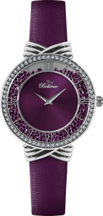 Bellevue Women’s Purple Crystal Watch – 36mm | Ronda Quartz - NAFALUXE