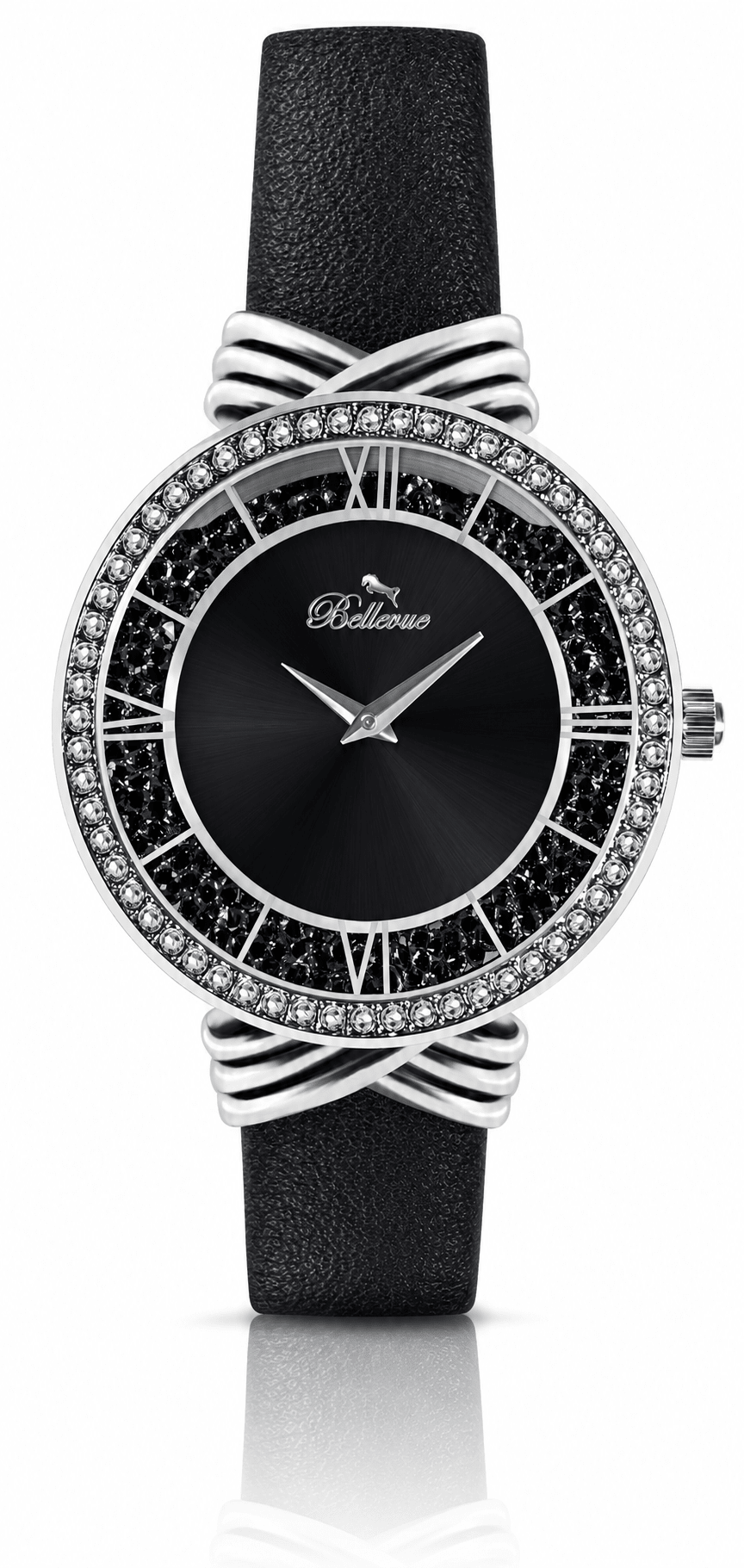 Bellevue Women’s Quartz Watch – Black Crystal Dial | 36mm - NAFALUXE