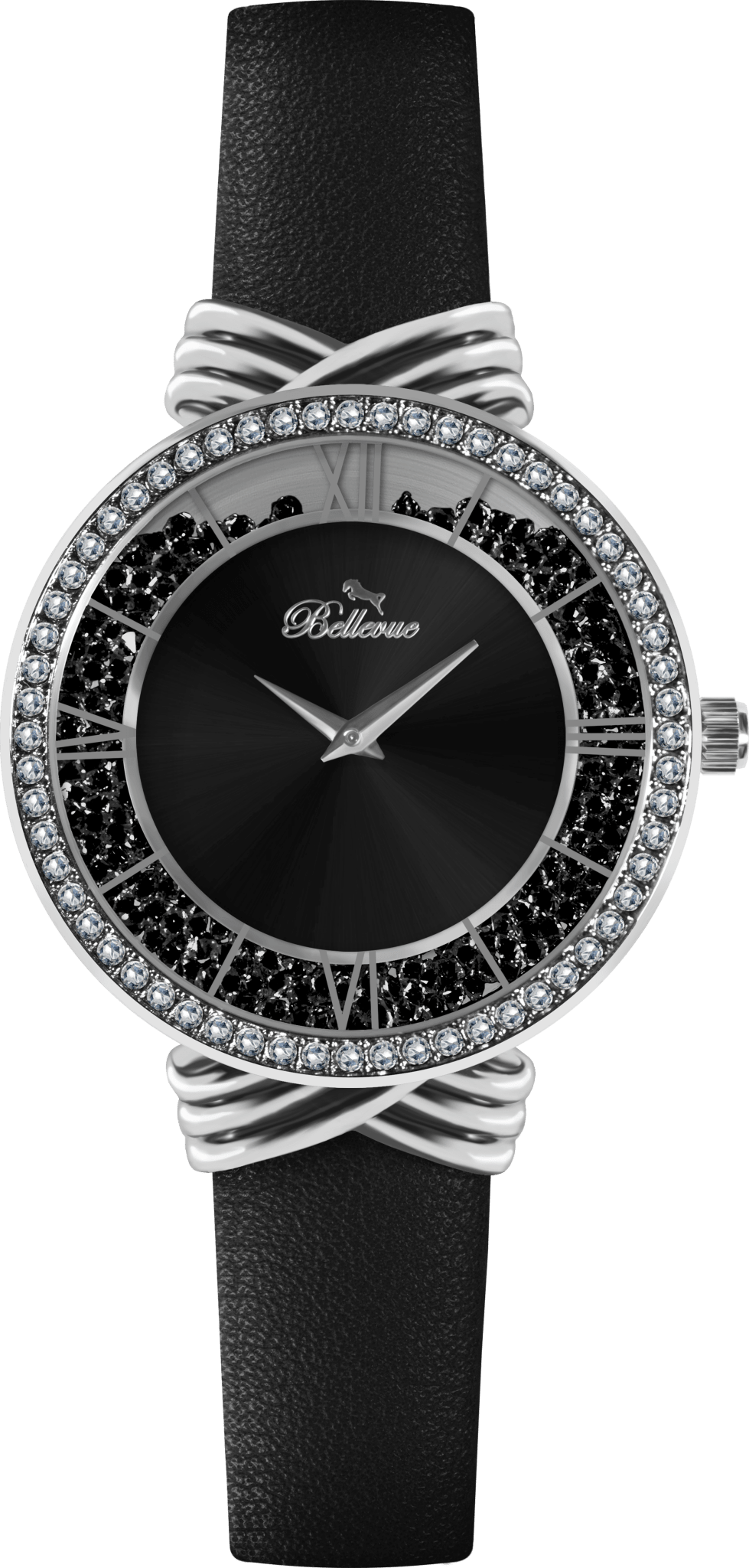 Bellevue Women’s Quartz Watch – Black Crystal Dial | 36mm - NAFALUXE