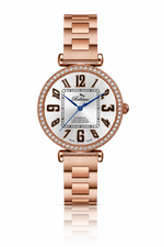 Bellevue Women’s Rose Gold Crystal Watch 35mm – Ronda Quartz | Stainless Steel Bracelet - NAFALUXE