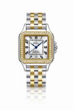 Bellevue Women’s Two-Tone Crystal Watch 29x29mm – Ronda Quartz with Date - NAFALUXE