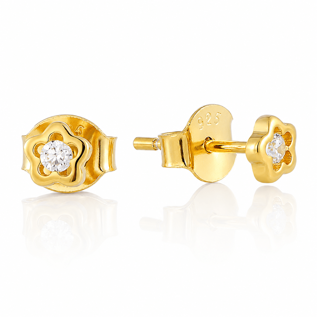 Blossom CZ Stud Earrings - NAFALUXE