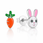 Bunny & Carrot Stud Earrings - NAFALUXE