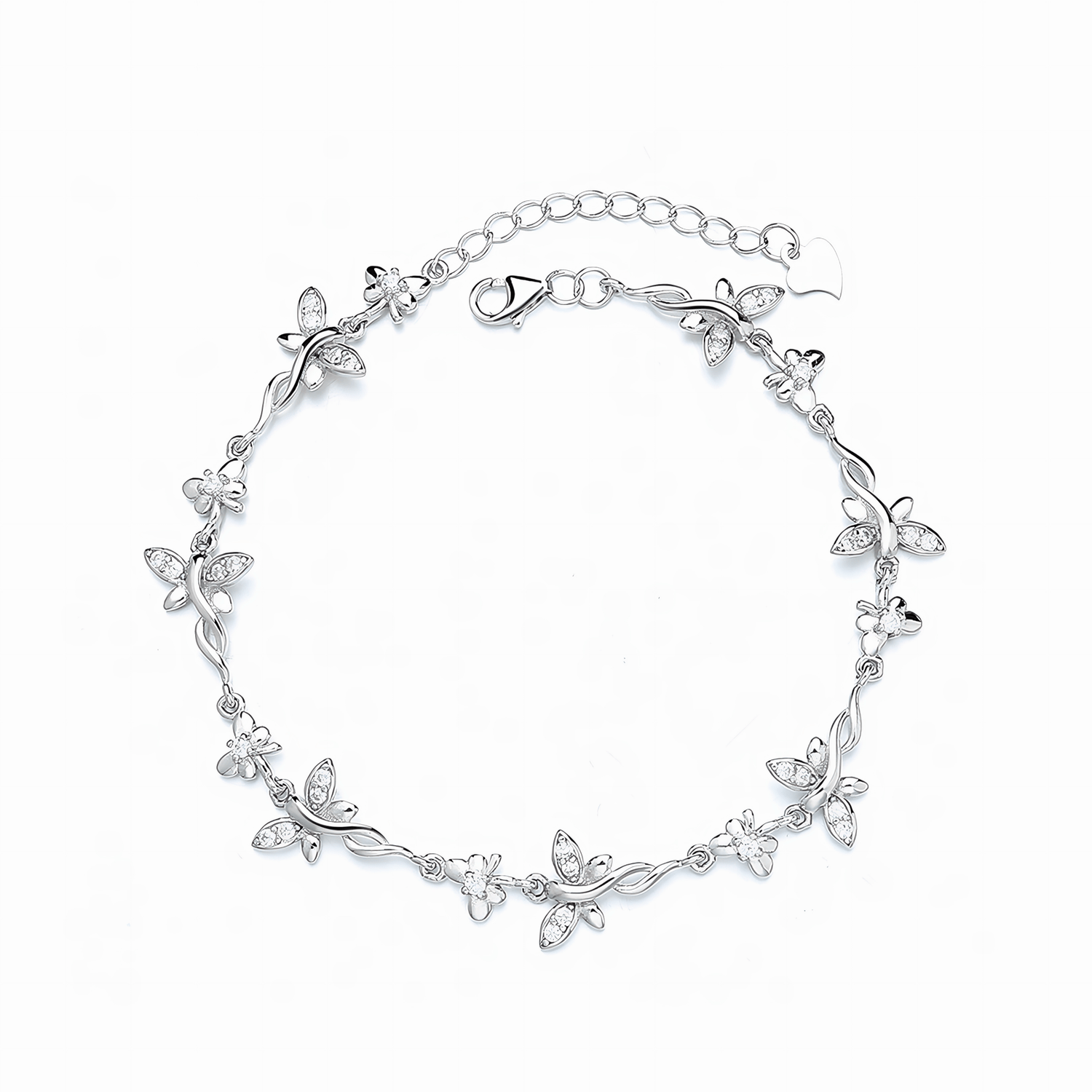 Butterfly Blossom Bracelet Sterling Silver 925 - NAFALUXE