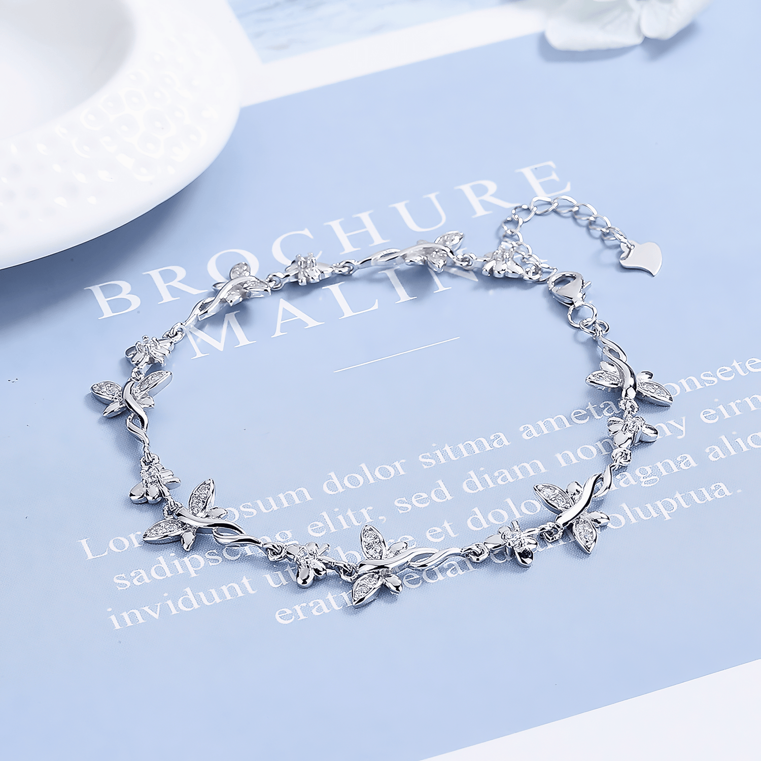 Butterfly Blossom Bracelet Sterling Silver 925 - NAFALUXE