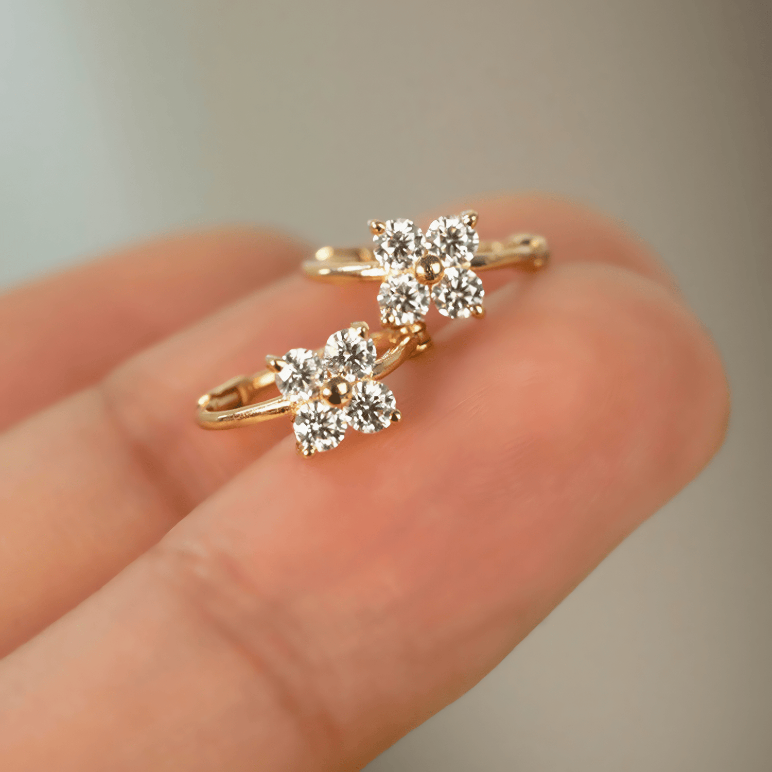 Butterfly Sparkle Huggie Earrings - NAFALUXE