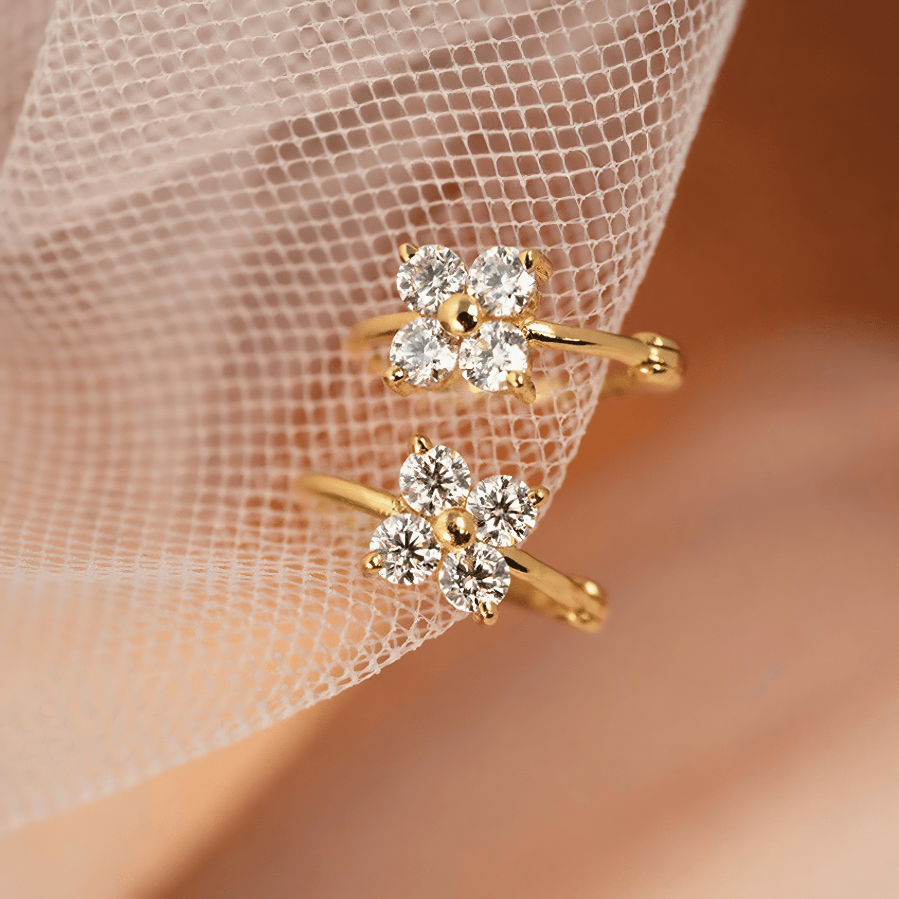 Butterfly Sparkle Huggie Earrings - NAFALUXE