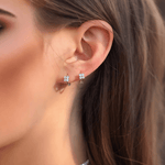 Butterfly Sparkle Huggie Earrings - NAFALUXE