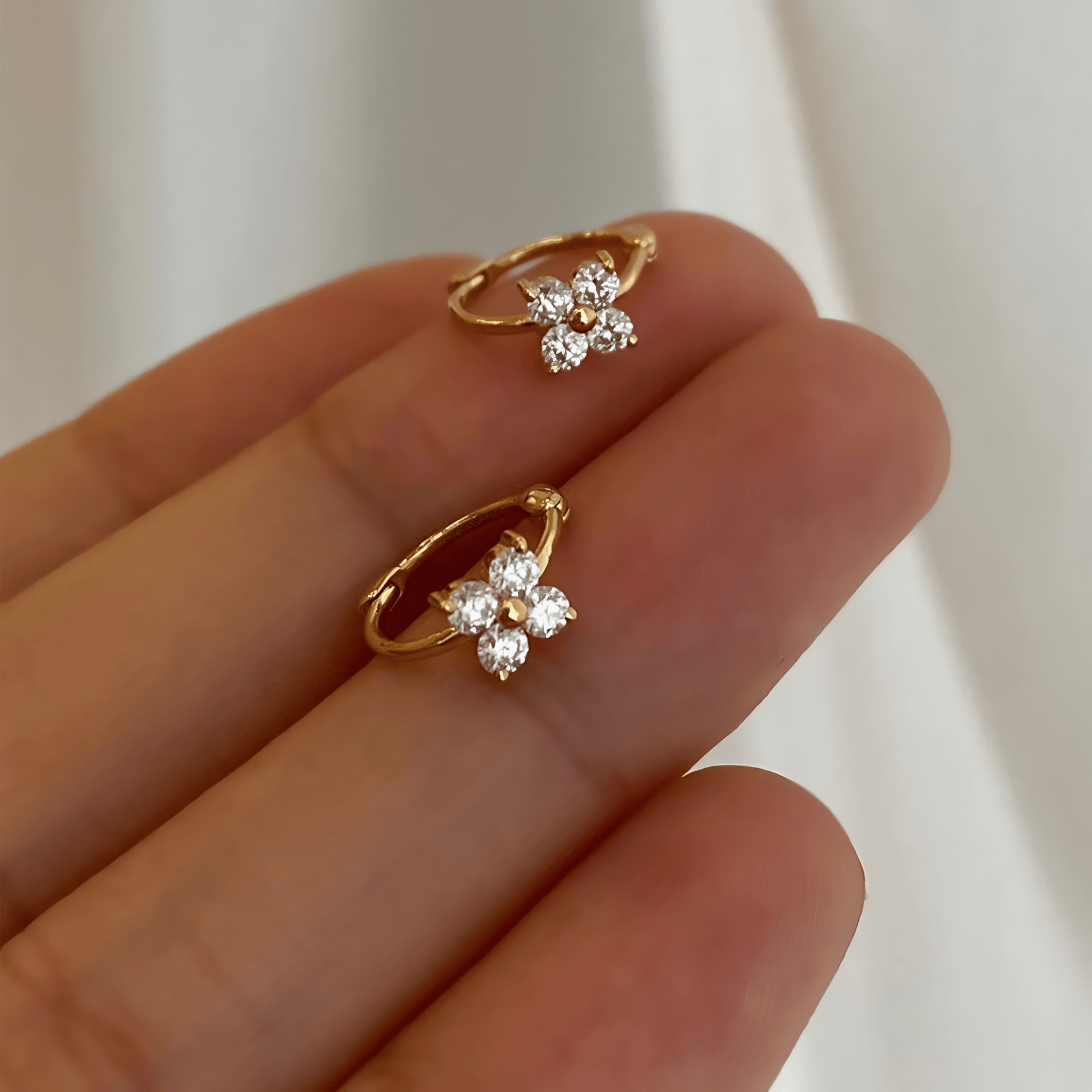 Butterfly Sparkle Huggie Earrings - NAFALUXE