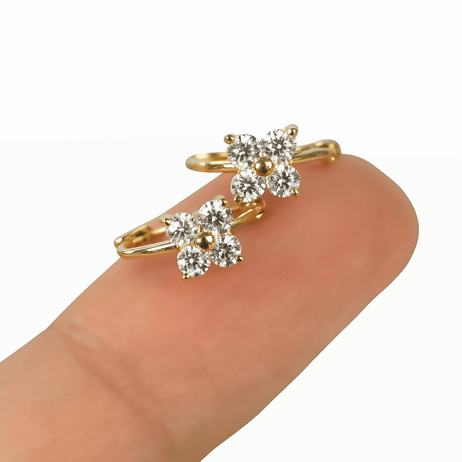 Butterfly Sparkle Huggie Earrings - NAFALUXE