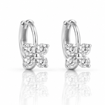 Butterfly Sparkle Huggie Earrings - NAFALUXE
