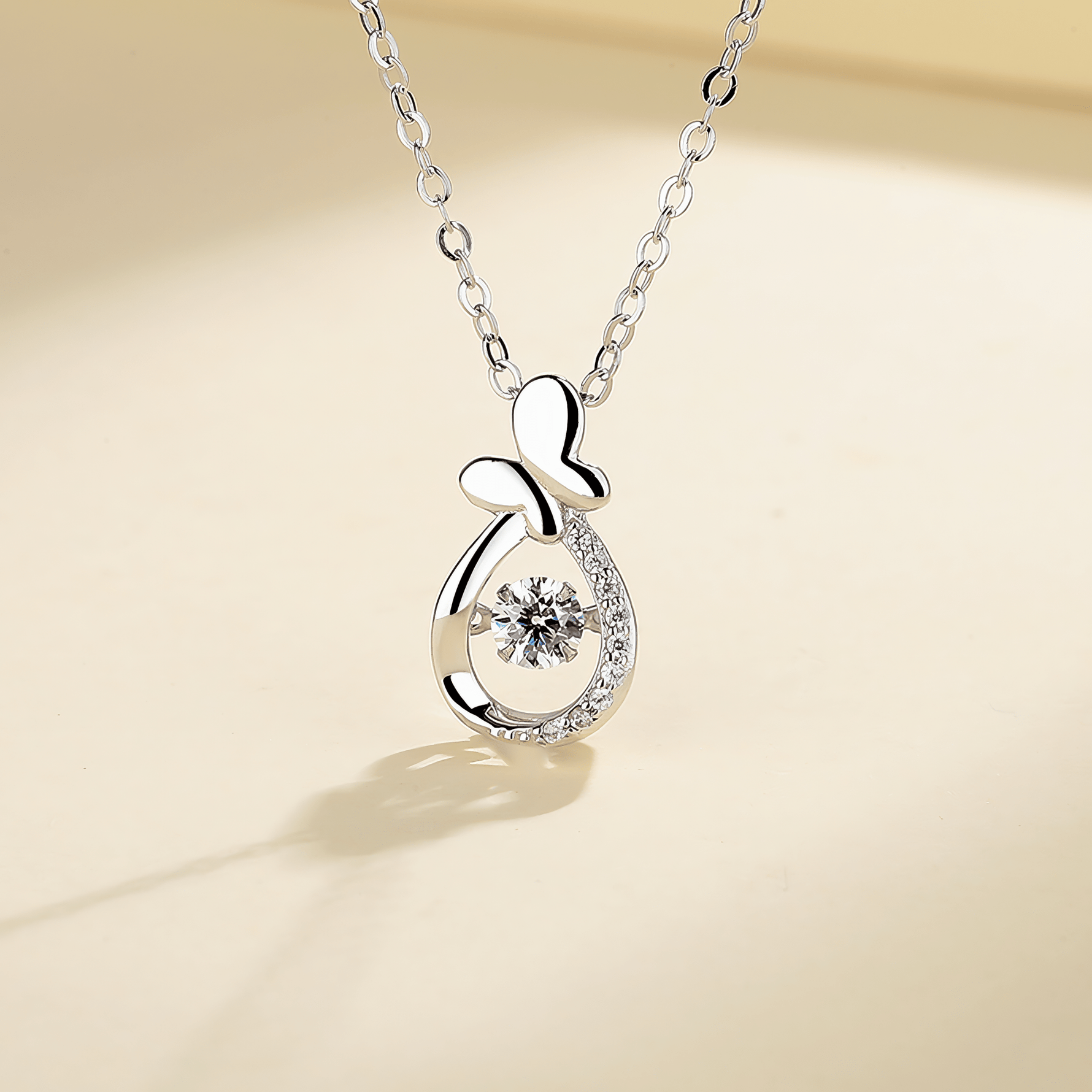 Butterfly Teardrop Pendant – 925 Silver - NAFALUXE
