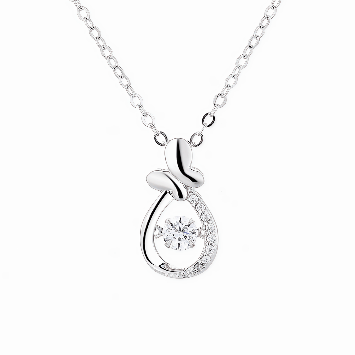 Butterfly Teardrop Pendant – 925 Silver - NAFALUXE