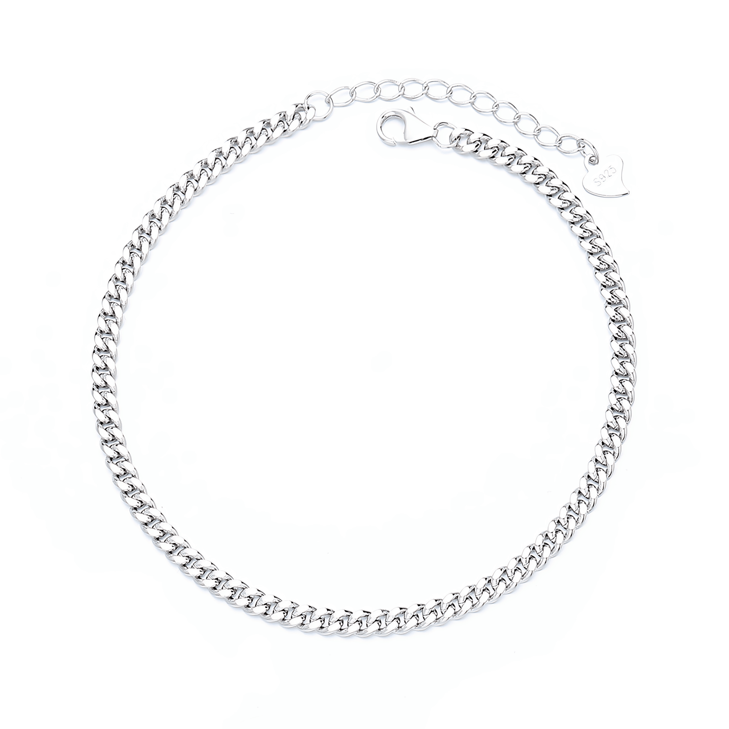 Classic Cuban Link Chain Bracelet Sterling Silver 925 - NAFALUXE