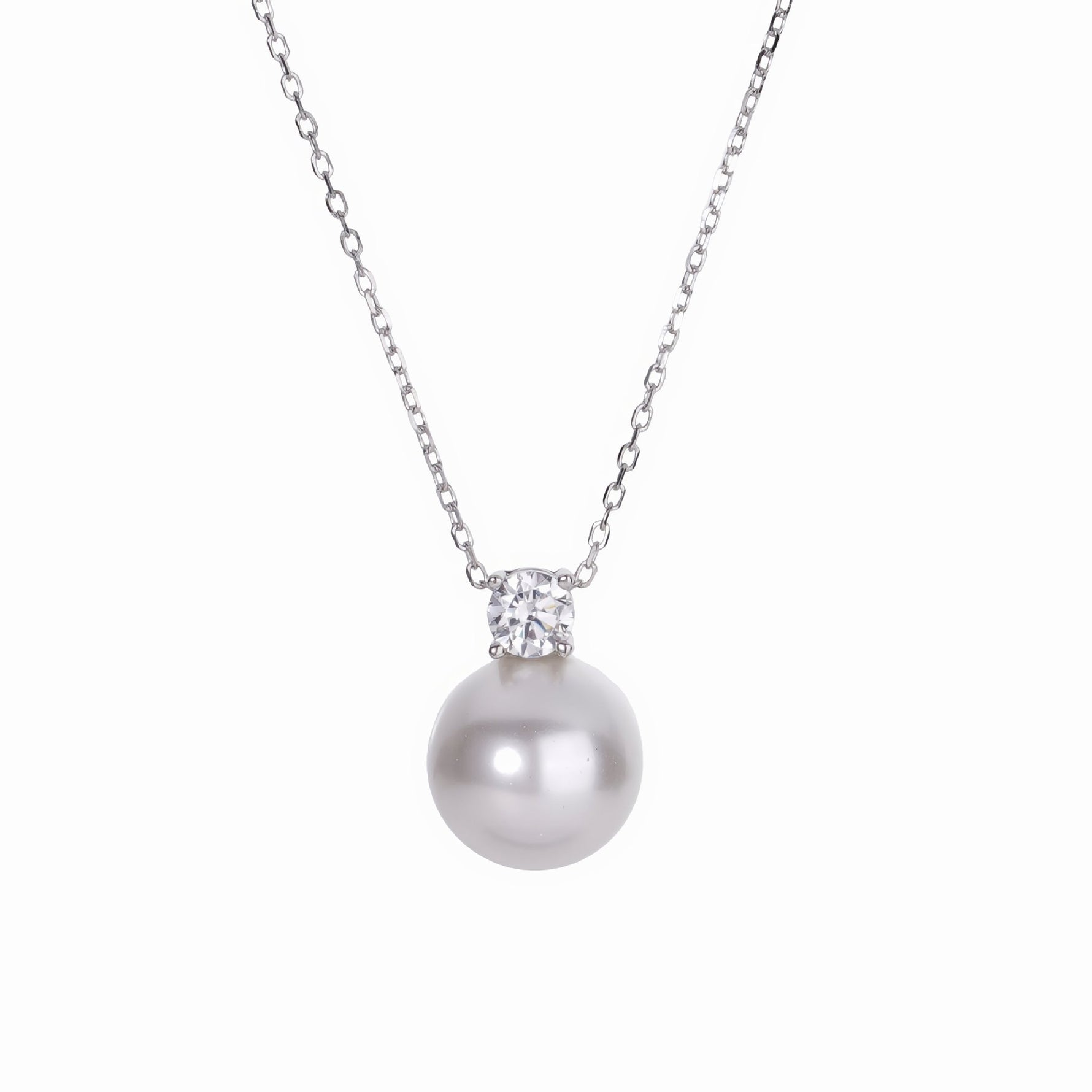 Classic Pearl Elegance Necklace - Sterling Silver 925 - NAFALUXE