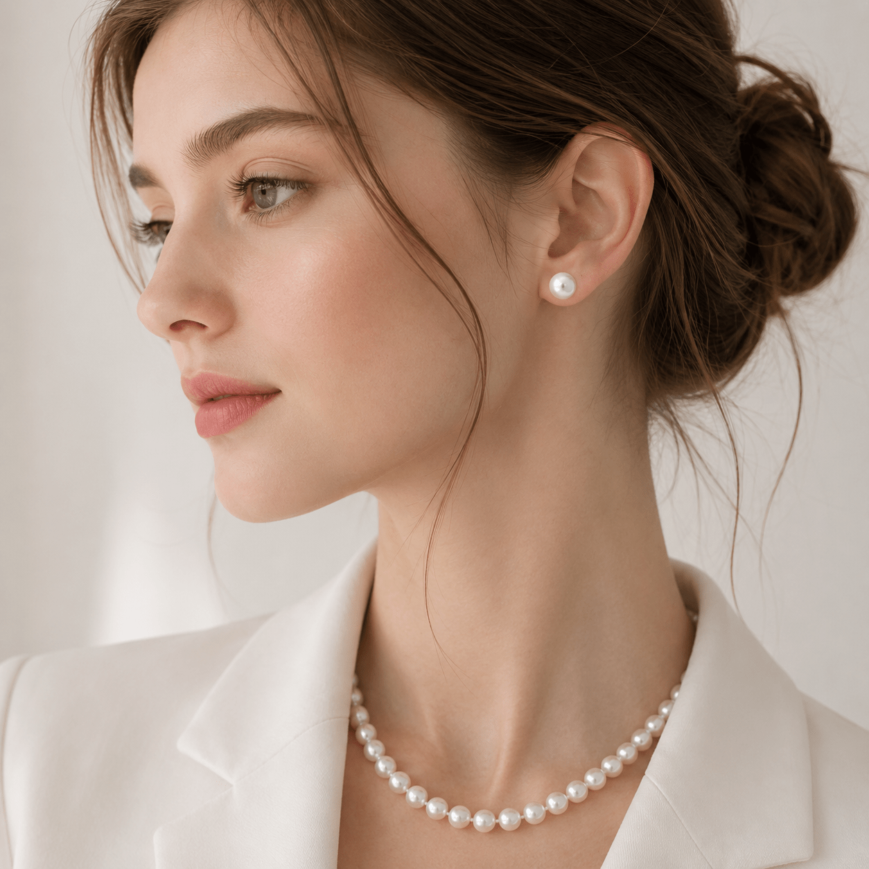 Classic Pearl Stud Earrings Elegant Timeless Design - NAFALUXE