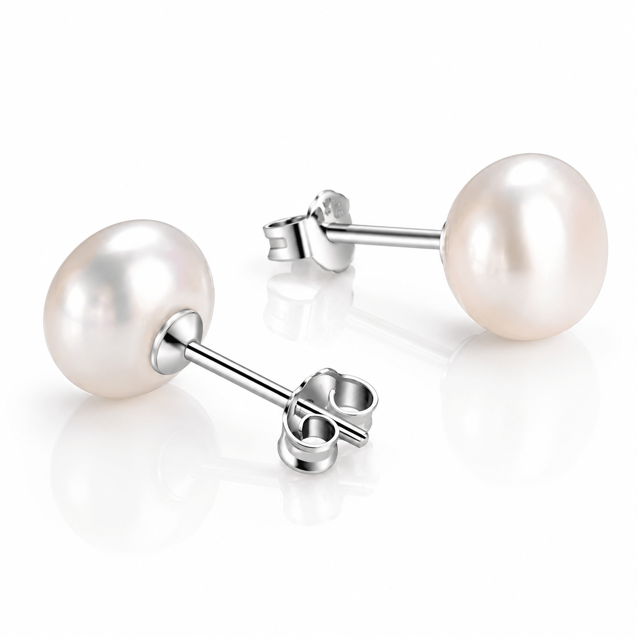 Classic Pearl Stud Earrings Elegant Timeless Design - NAFALUXE
