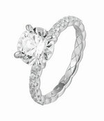 Classic Solitaire Twist Ring - NAFALUXE