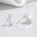 Climber Earrings with Star-Shaped AAA Cubic Zirconia - NAFALUXE