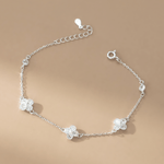 Clover CZ Bracelet – 925 Sterling Silver - NAFALUXE