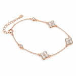 Clover CZ Bracelet – 925 Sterling Silver - NAFALUXE